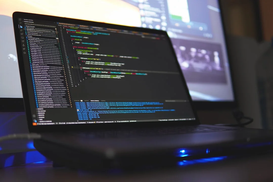 A modern work setup featuring a laptop, tablet, and smartphones, well suited for technology and freelance work.